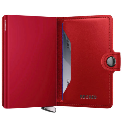 Secrid Premium Miniwallet Compact RFID Wallet - Emboss Diamond Red