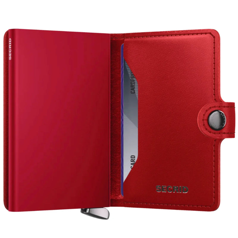 Secrid Premium Miniwallet Compact RFID Wallet - Emboss Diamond Red