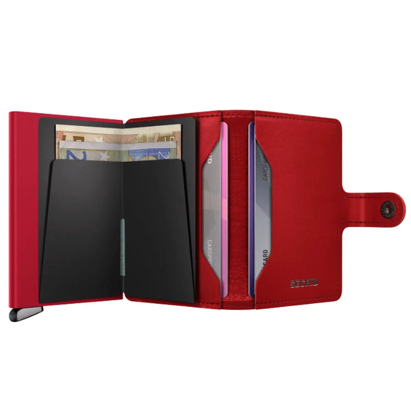 Secrid Premium+ Miniwallet Compact RFID Wallet - Emboss Diamond Red+