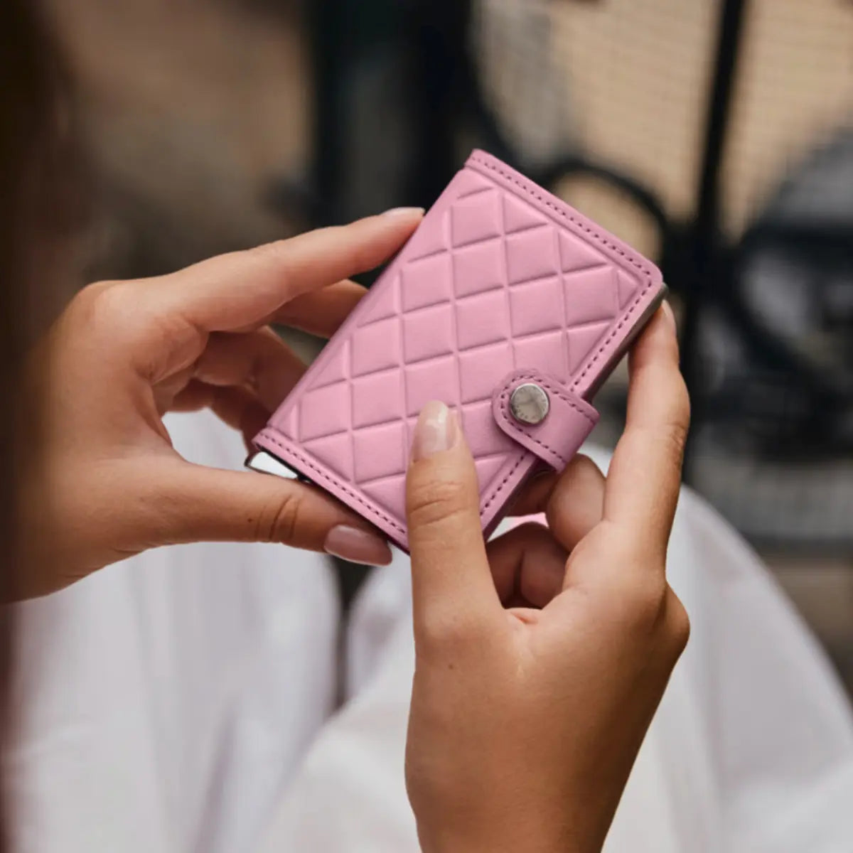 Secrid Premium Miniwallet Compact RFID Wallet - Emboss Diamond Rose