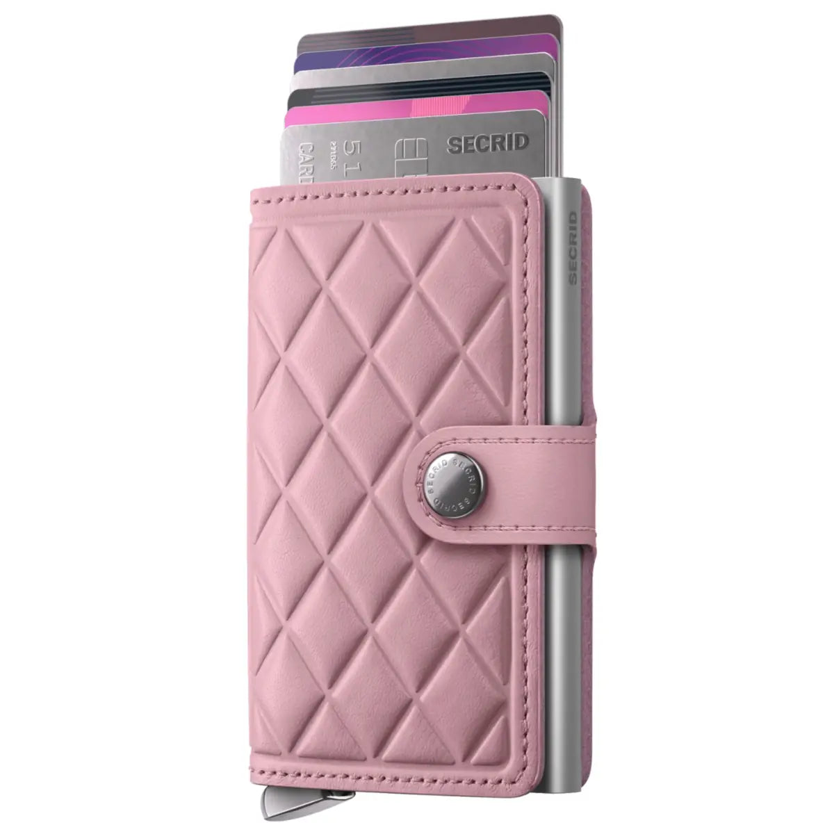 Secrid Premium Miniwallet Compact RFID Wallet - Emboss Diamond Rose