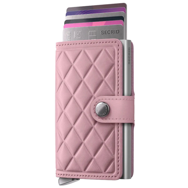 Secrid Premium+ Miniwallet Compact RFID Wallet - Emboss Diamond Rose+