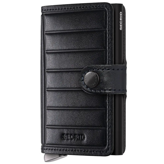 Secrid Premium+ Miniwallet Compact RFID Wallet - Emboss Lines Black+