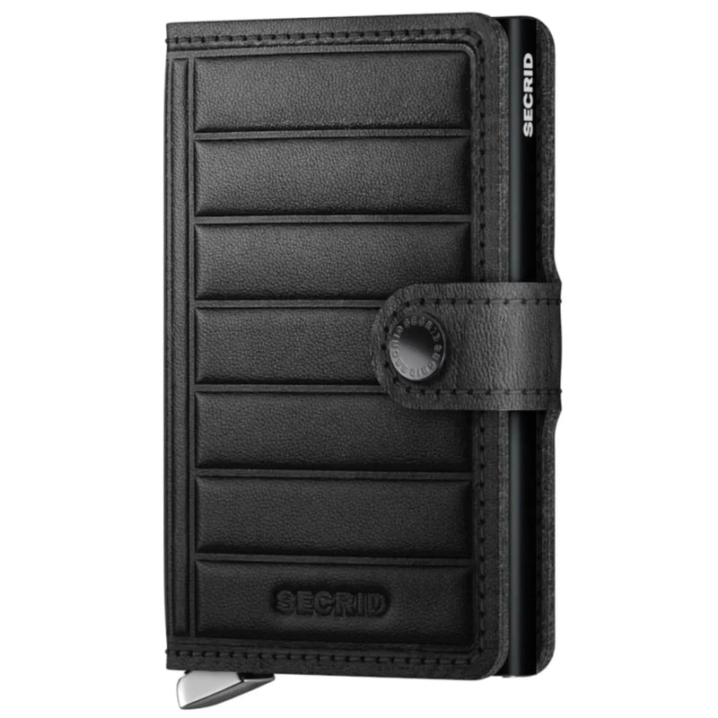 Secrid Premium Miniwallet Compact RFID Wallet - Emboss Lines Black