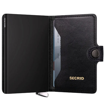 Secrid Premium+ Miniwallet Compact RFID Wallet - Emboss Lines Black+