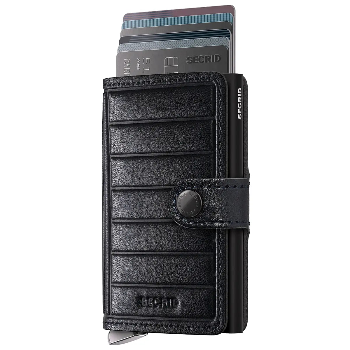 Secrid Premium+ Miniwallet Compact RFID Wallet - Emboss Lines Black+