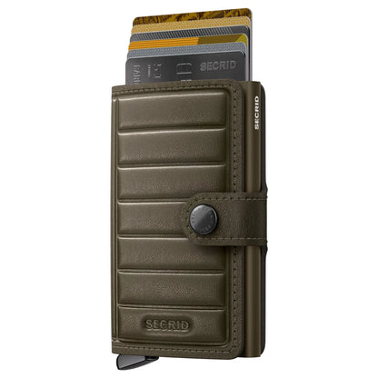Secrid Premium+ Miniwallet Compact RFID Wallet - Emboss Lines Cedar