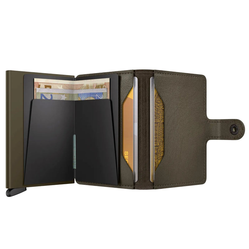 Secrid Premium+ Miniwallet Compact RFID Wallet - Emboss Lines Cedar