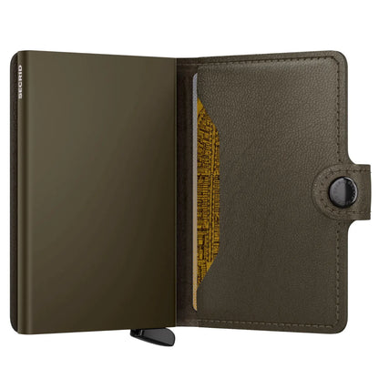 Secrid Premium+ Miniwallet Compact RFID Wallet - Emboss Lines Cedar