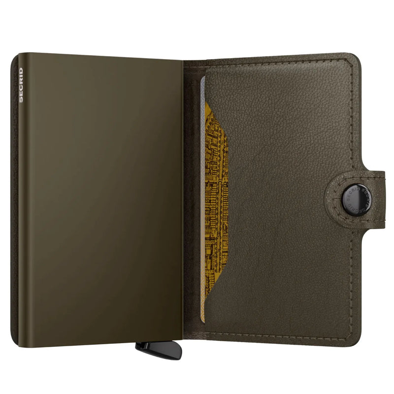 Secrid Premium+ Miniwallet Compact RFID Wallet - Emboss Lines Cedar