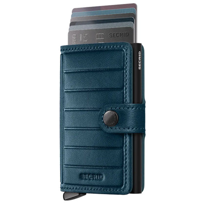 Secrid Premium+ Miniwallet Compact RFID Wallet - Emboss Lines Teal+