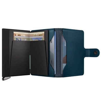 Secrid Premium+ Miniwallet Compact RFID Wallet - Emboss Lines Teal+
