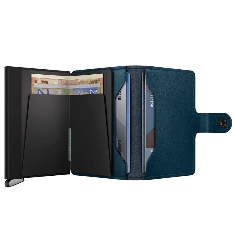 Secrid Premium+ Miniwallet Compact RFID Wallet - Emboss Lines Teal+
