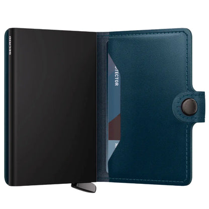 Secrid Premium+ Miniwallet Compact RFID Wallet - Emboss Lines Teal+