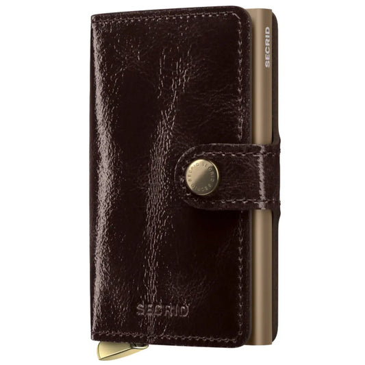 Secrid Premium+ Miniwallet Compact RFID Wallet - Naplak Mahogany