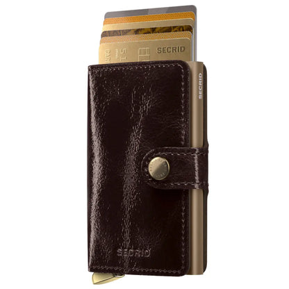 Secrid Premium+ Miniwallet Compact RFID Wallet - Naplak Mahogany