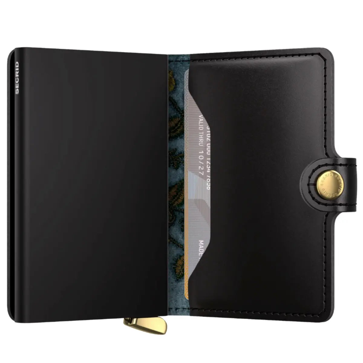 Secrid Premium+ Miniwallet Compact RFID Wallet - Stitch Floral Black+