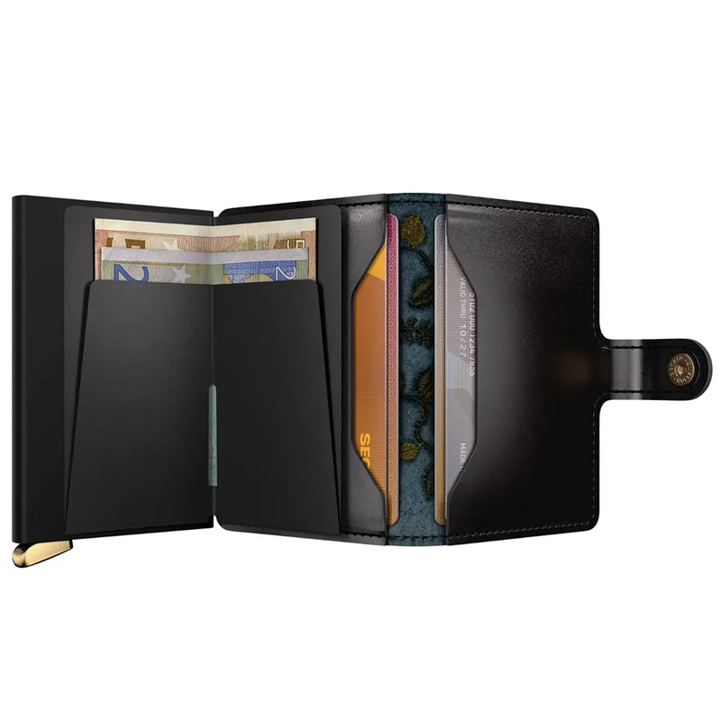 Secrid Premium+ Miniwallet Compact RFID Wallet - Stitch Floral Black+