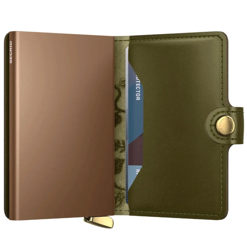 Secrid Premium+ Miniwallet Compact RFID Wallet - Stitch Floral Olive+