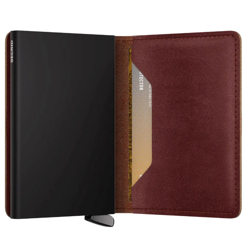 Secrid Premium+ Slimwallet Compact RFID Wallet - Basco Brown+