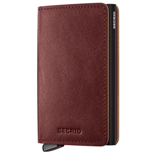 Secrid Premium+ Slimwallet Compact RFID Wallet - Basco Brown+