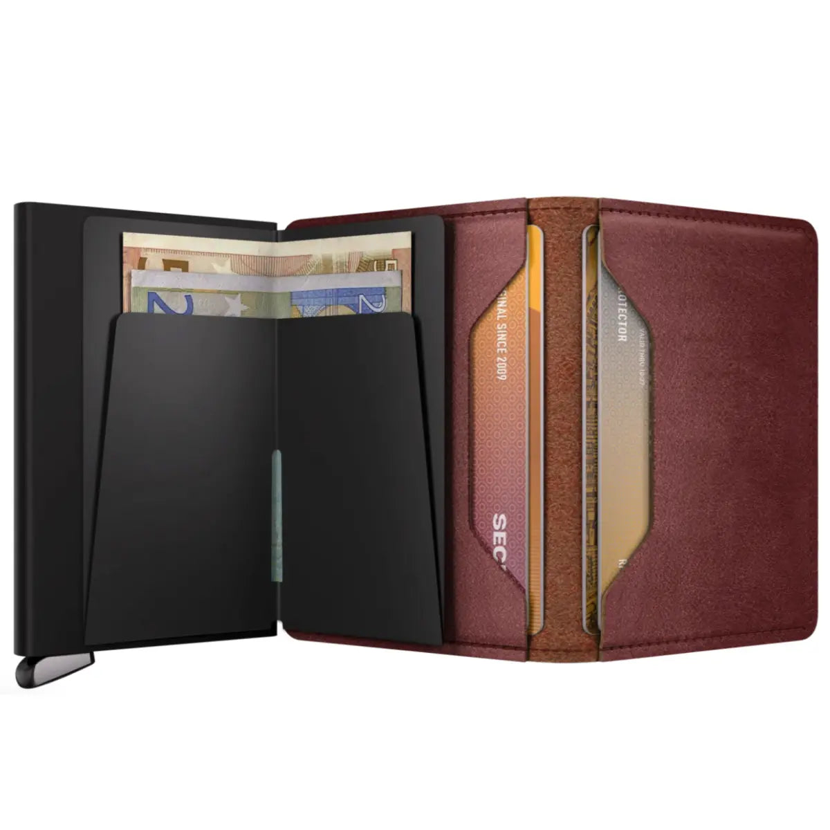 Secrid Premium+ Slimwallet Compact RFID Wallet - Basco Brown+