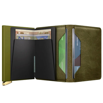 Secrid Premium+ Slimwallet Compact RFID Wallet - Basco Olive+