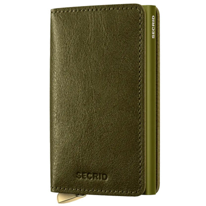 Secrid Premium+ Slimwallet Compact RFID Wallet - Basco Olive+