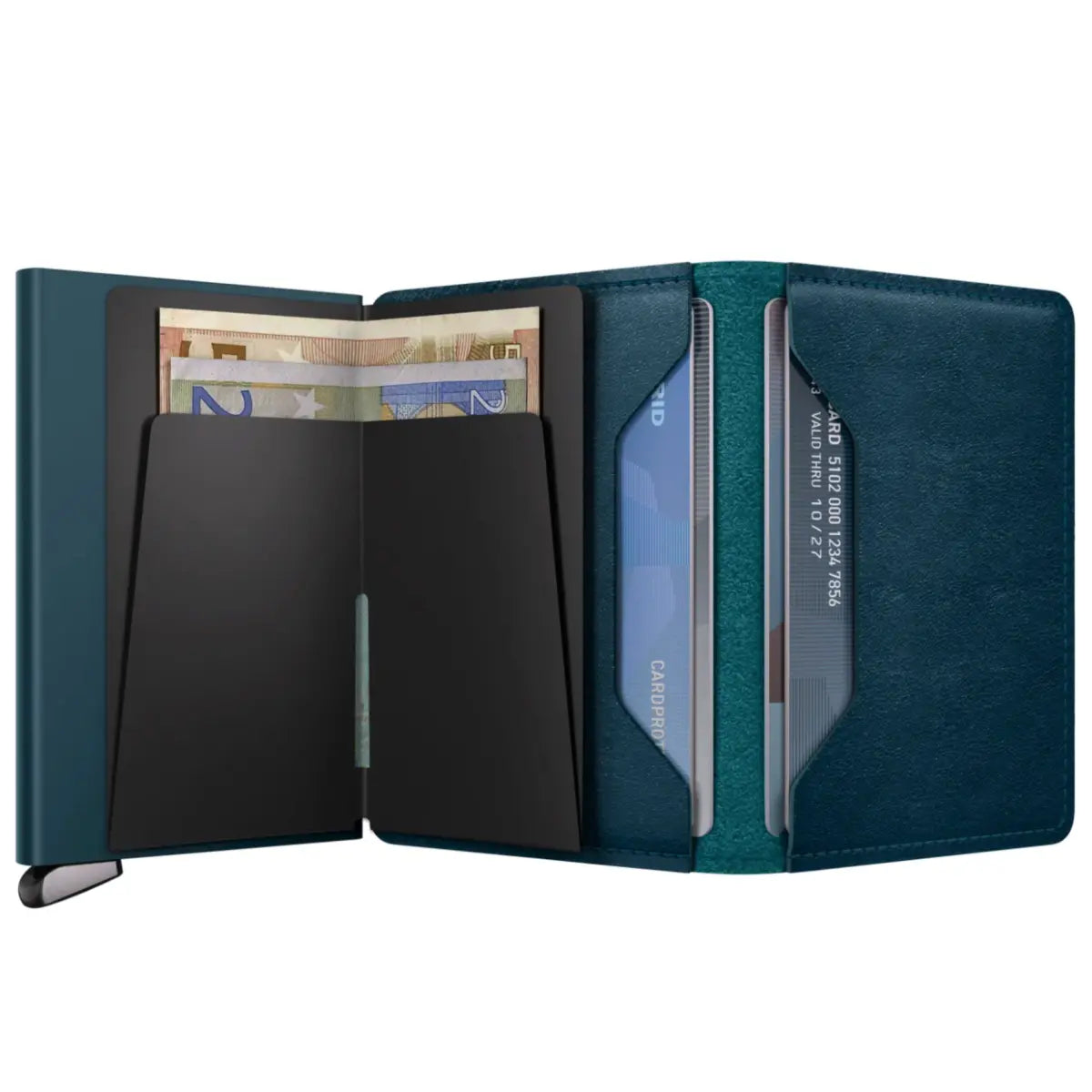 Secrid Premium+ Slimwallet Compact RFID Wallet - Basco Teal+
