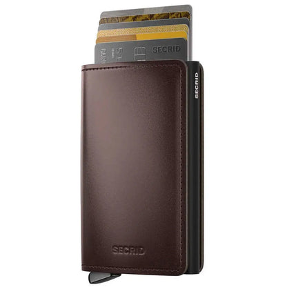 Secrid Premium+ Slimwallet Compact RFID Wallet - Dusk Brown+