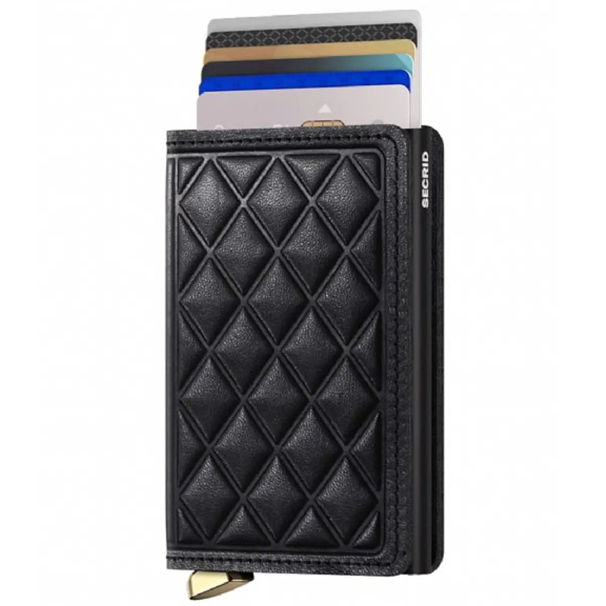 Card slide holds 4 embossed or 6 flat cards