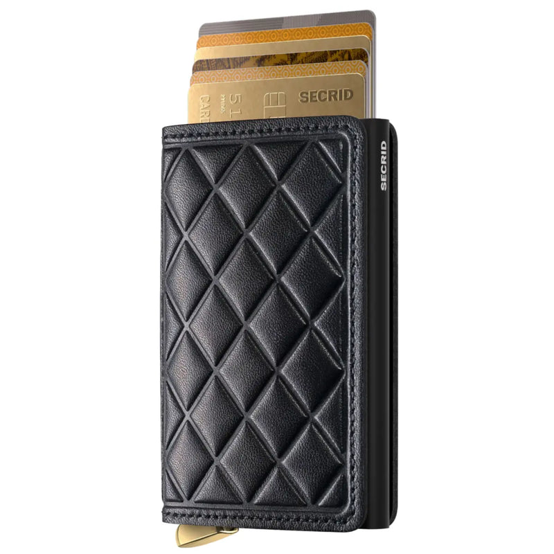 Secrid Premium+ Slimwallet Compact RFID Wallet - Emboss Diamond Black+