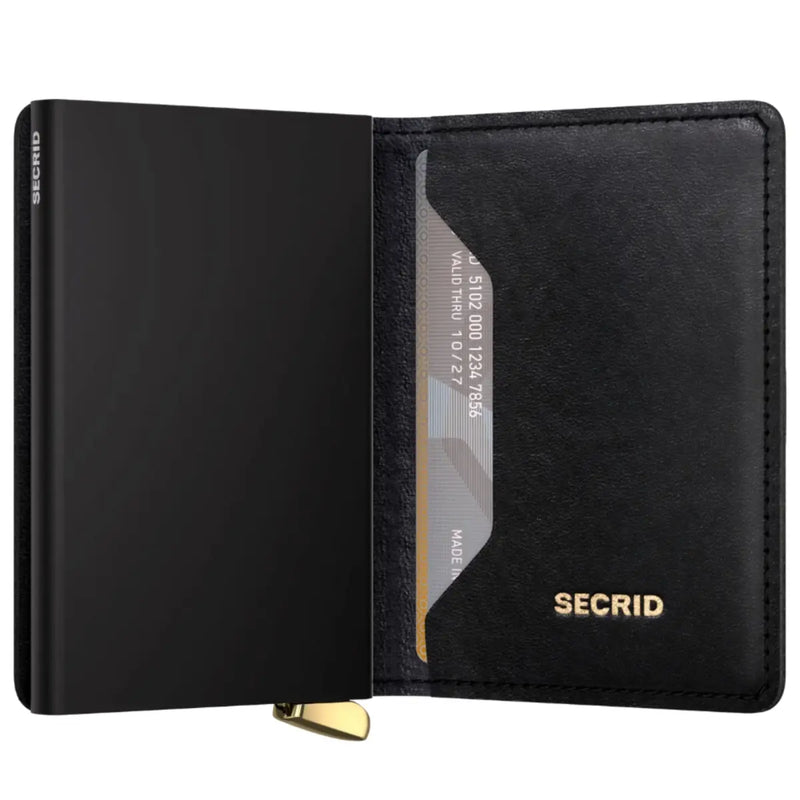 Secrid Premium+ Slimwallet Compact RFID Wallet - Emboss Diamond Black+