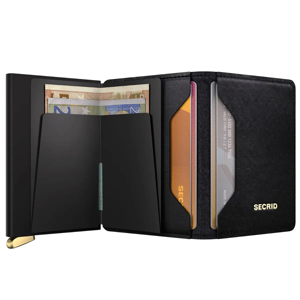 Secrid Premium+ Slimwallet Compact RFID Wallet - Emboss Diamond Black+