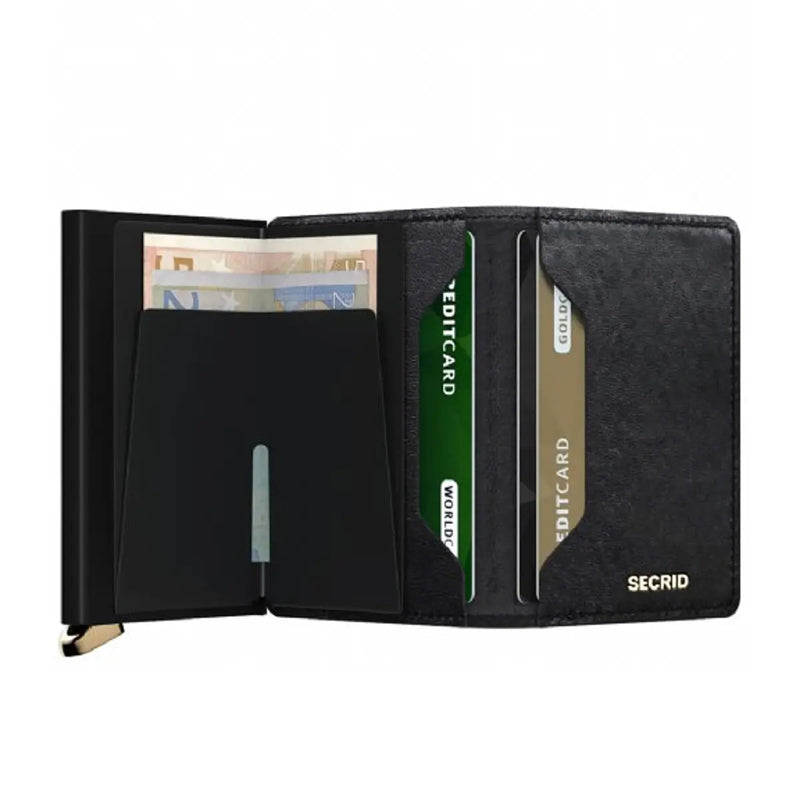 Includes interior pockets for holding 6 extra cards, notes, receipts, business cards