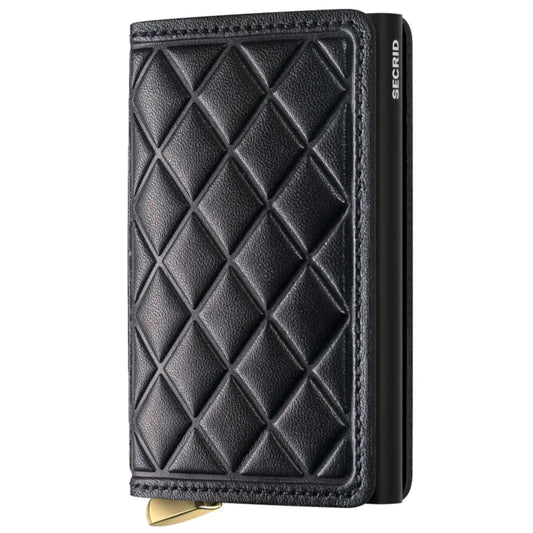 Secrid Premium+ Slimwallet Compact RFID Wallet - Emboss Diamond Black+