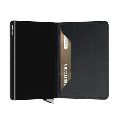 Includes interior pockets for holding 6 extra cards, notes, receipts, business cards