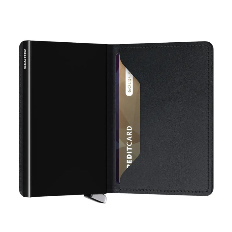 Includes interior pockets for holding 6 extra cards, notes, receipts, business cards