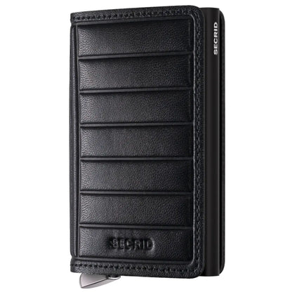 Secrid Premium+ Slimwallet Compact RFID Wallet - Emboss Lines Black+