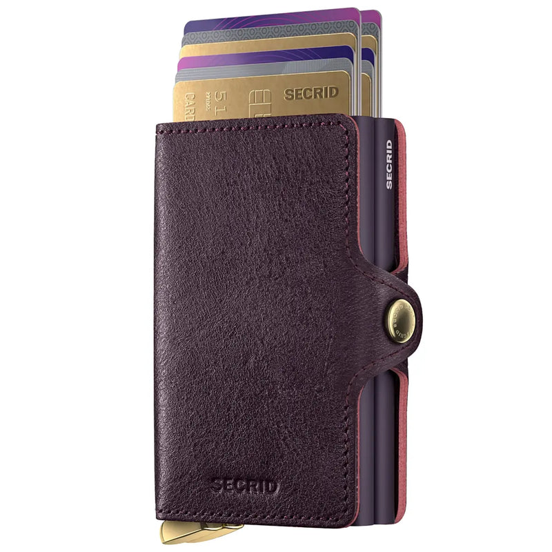 Secrid Premium+ Twinwallet Compact RFID Wallet - Basco Bordeaux+