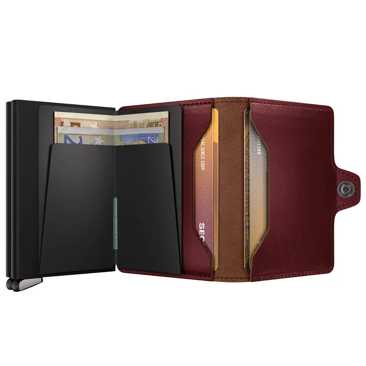 Secrid Premium+ Twinwallet Compact RFID Wallet - Basco Brown+