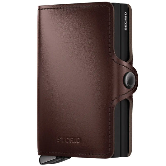 Secrid Premium+ Twinwallet Compact RFID Wallet - Dusk Brown+