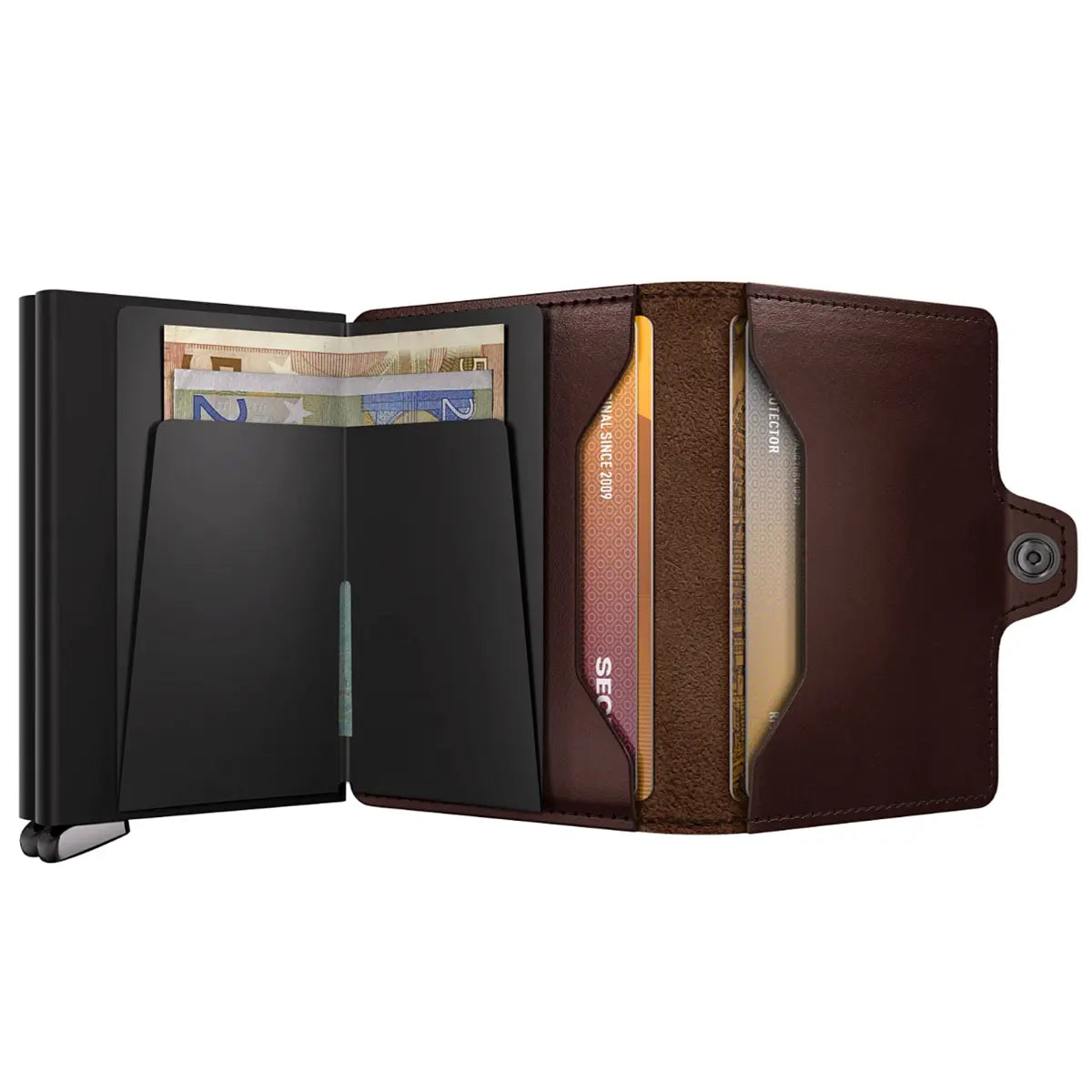 Secrid Premium+ Twinwallet Compact RFID Wallet - Dusk Brown+