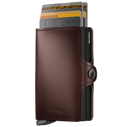 Secrid Premium+ Twinwallet Compact RFID Wallet - Dusk Brown+