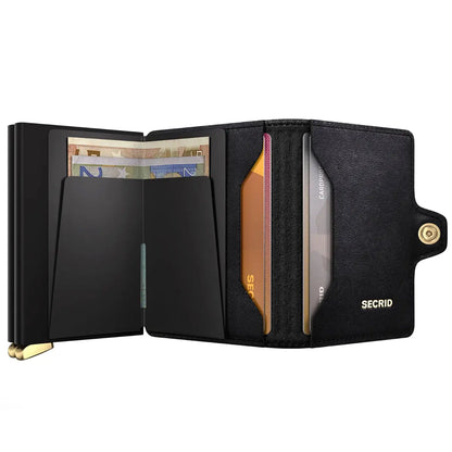 Secrid Premium+ Twinwallet Compact RFID Wallet - Emboss Diamond Black+