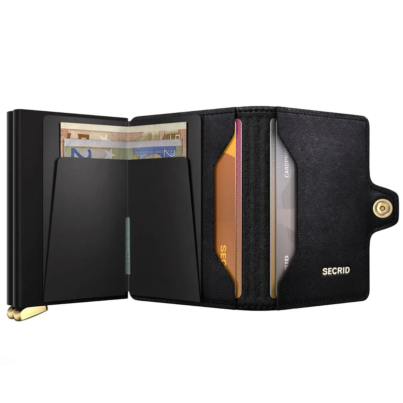 Secrid Premium+ Twinwallet Compact RFID Wallet - Emboss Diamond Black+