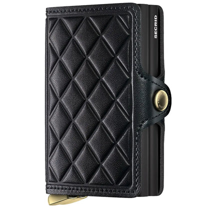 Secrid Premium+ Twinwallet Compact RFID Wallet - Emboss Diamond Black+