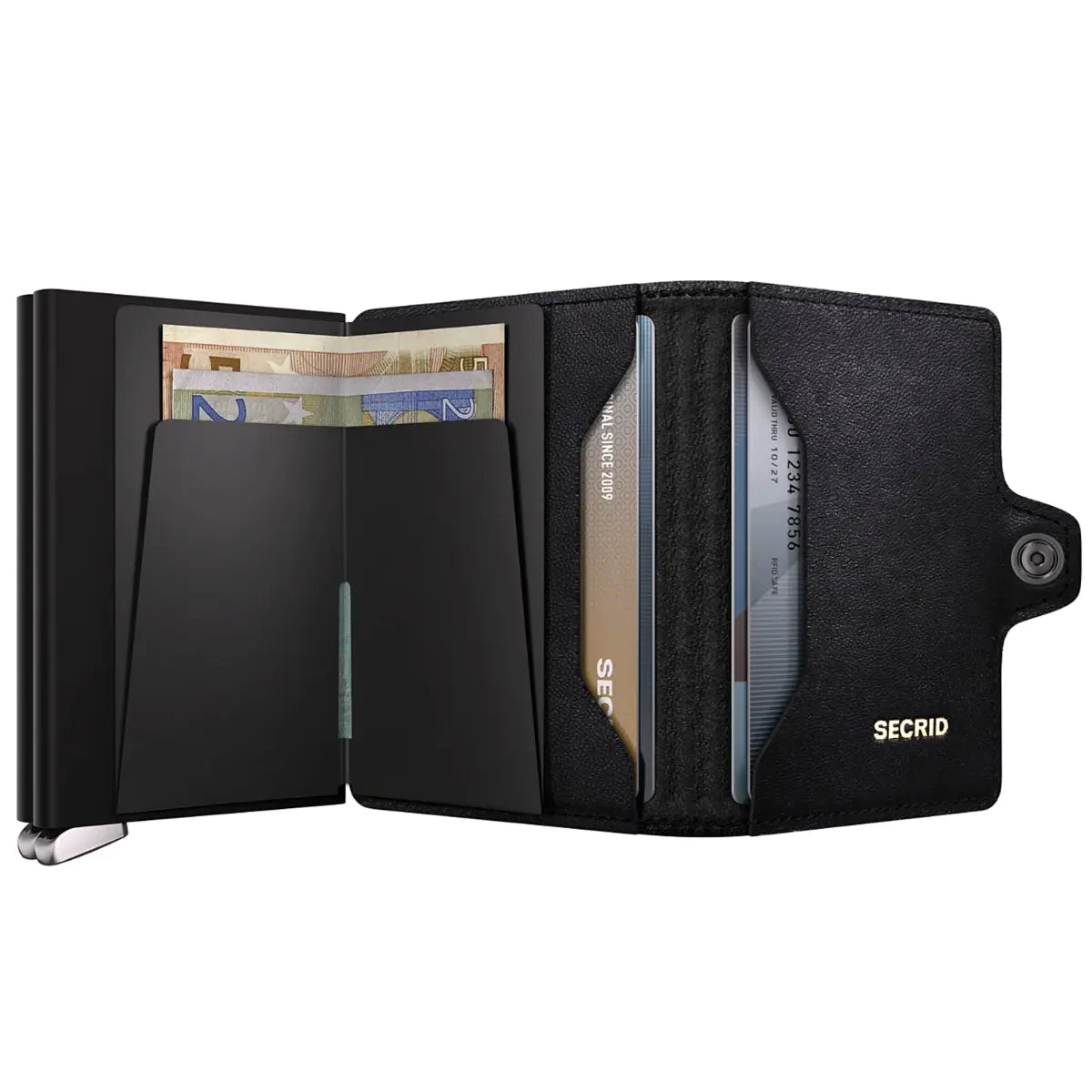 Secrid Premium+ Twinwallet Compact RFID Wallet - Emboss Lines Black+