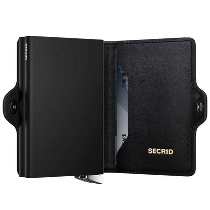 Secrid Premium+ Twinwallet Compact RFID Wallet - Emboss Lines Black+