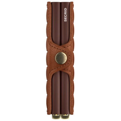 Secrid Premium+ Twinwallet Compact RFID Wallet - Emboss Lines Cognac+